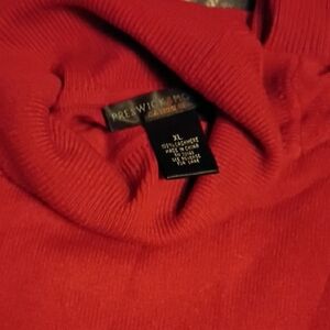 Preswick & Moore Vibrant Cashmere Brick Red Knitwear